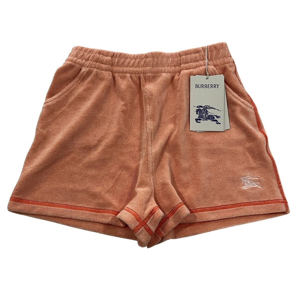16-100 BURBERRY Girl's Nadine Terry Cloth Shorts Pink 10Y